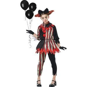 New Girls's - Dark Carnival Clown - Halloween Costume Size L 10-12